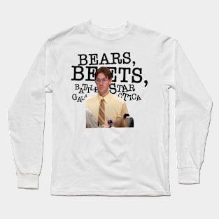 Jim Harpet- bears, beets, battlestar galactica Long Sleeve T-Shirt